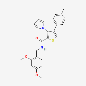 N-(2,4-dimethoxybenzyl)-4-(4-methylphenyl)-3-(1H-pyrrol-1-yl)thiophene-2-carboxamide