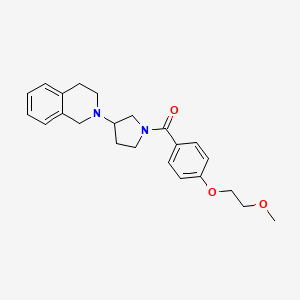 (3-(3,4-dihydroisoquinolin-2(1H)-yl)pyrrolidin-1-yl)(4-(2-methoxyethoxy)phenyl)methanone