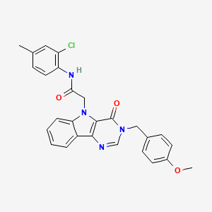 N-(2-chloro-4-methylphenyl)-2-(3-(4-methoxybenzyl)-4-oxo-3H-pyrimido[5,4-b]indol-5(4H)-yl)acetamide