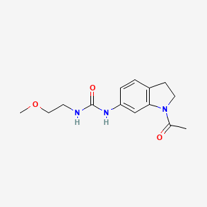molecular formula C14H19N3O3 B2526438 1-(1-乙酰吲哚-6-基)-3-(2-甲氧基乙基)脲 CAS No. 1207005-47-7