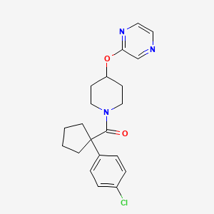 (1-(4-Chlorophenyl)cyclopentyl)(4-(pyrazin-2-yloxy)piperidin-1-yl)methanone
