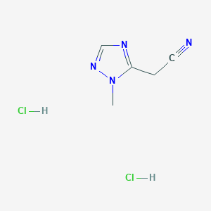 2-(1-methyl-1H-1,2,4-triazol-5-yl)acetonitrile dihydrochloride