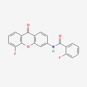 molecular formula C20H11F2NO3 B2526445 2-氟-N-(5-氟-9-氧代-9H-黄嘌呤-3-基)苯甲酰胺 CAS No. 886168-66-7