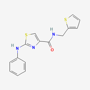 2-(phenylamino)-N-(thiophen-2-ylmethyl)thiazole-4-carboxamide
