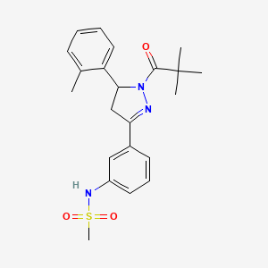 N-(3-(1-pivaloyl-5-(o-tolyl)-4,5-dihydro-1H-pyrazol-3-yl)phenyl)methanesulfonamide