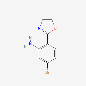 molecular formula C9H9BrN2O B2526458 5-Bromo-2-(4,5-dihydro-1,3-oxazol-2-yl)aniline CAS No. 1807700-37-3