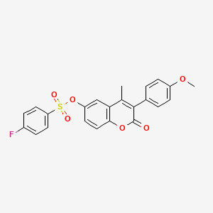 3-(4-methoxyphenyl)-4-methyl-2-oxo-2H-chromen-6-yl 4-fluorobenzenesulfonate