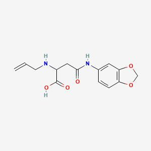 molecular formula C14H16N2O5 B2526473 2-(Allylamino)-4-(benzo[d][1,3]dioxol-5-ylamino)-4-oxobutanoic acid CAS No. 1048005-45-3