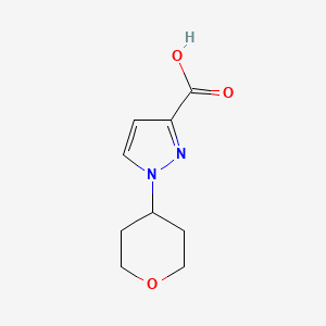 molecular formula C9H12N2O3 B2526474 1-(oxan-4-yl)-1H-pyrazole-3-carboxylic acid CAS No. 1342905-27-4