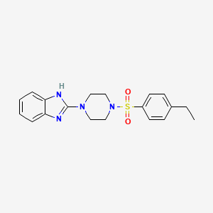 molecular formula C19H22N4O2S B2526492 2-(4-((4-ethylphenyl)sulfonyl)piperazin-1-yl)-1H-benzo[d]imidazole CAS No. 1209955-30-5