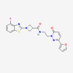 1-(4-fluorobenzo[d]thiazol-2-yl)-N-(2-(3-(furan-2-yl)-6-oxopyridazin-1(6H)-yl)ethyl)azetidine-3-carboxamide