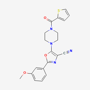2-(3-Methoxyphenyl)-5-(4-(thiophene-2-carbonyl)piperazin-1-yl)oxazole-4-carbonitrile
