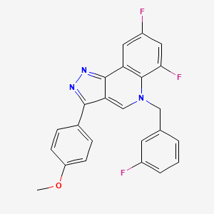 molecular formula C24H16F3N3O B2526513 6,8-difluoro-5-(3-fluorobenzyl)-3-(4-methoxyphenyl)-5H-pyrazolo[4,3-c]quinoline CAS No. 866588-48-9