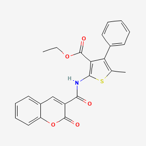 molecular formula C24H19NO5S B2526524 5-甲基-2-(2-氧代-2H-色烯-3-甲酰胺基)-4-苯硫代吩-3-甲酸乙酯 CAS No. 326886-33-3