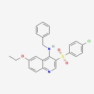 molecular formula C24H21ClN2O3S B2526526 N-benzyl-3-(4-chlorobenzenesulfonyl)-6-ethoxyquinolin-4-amine CAS No. 895640-21-8