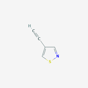 molecular formula C5H3NS B2526539 4-乙炔基-1,2-噻唑 CAS No. 2005455-66-1