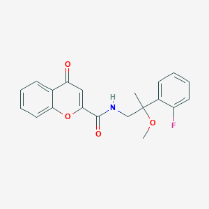 B2526540 N-(2-(2-fluorophenyl)-2-methoxypropyl)-4-oxo-4H-chromene-2-carboxamide CAS No. 1705986-96-4