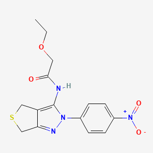 molecular formula C15H16N4O4S B2526542 2-ethoxy-N-[2-(4-nitrophenyl)-4,6-dihydrothieno[3,4-c]pyrazol-3-yl]acetamide CAS No. 893951-69-4