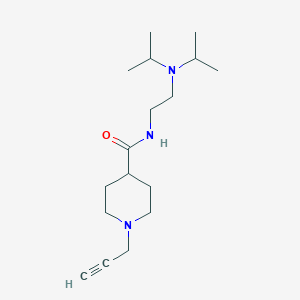 molecular formula C17H31N3O B2526543 N-{2-[bis(propan-2-yl)amino]ethyl}-1-(prop-2-yn-1-yl)piperidine-4-carboxamide CAS No. 1281198-30-8