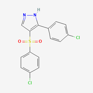 5-(4-chlorophenyl)-4-(4-chlorophenyl)sulfonyl-1H-pyrazole