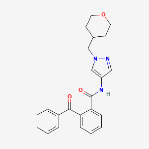 2-benzoyl-N-(1-((tetrahydro-2H-pyran-4-yl)methyl)-1H-pyrazol-4-yl)benzamide