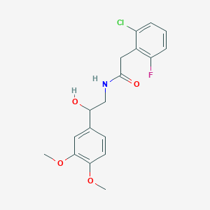 molecular formula C18H19ClFNO4 B2526577 2-(2-chloro-6-fluorophenyl)-N-(2-(3,4-dimethoxyphenyl)-2-hydroxyethyl)acetamide CAS No. 1705690-86-3