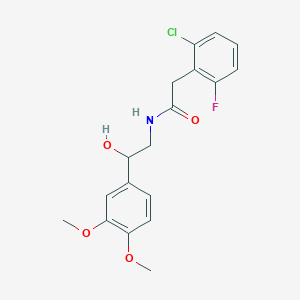 molecular formula C18H19ClFNO4 B2526577 2-(2-chloro-6-fluorophenyl)-N-[2-(3,4-dimethoxyphenyl)-2-hydroxyethyl]acetamide CAS No. 1705690-86-3