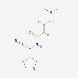 (E)-N-[Cyano(oxolan-3-yl)methyl]-4-(dimethylamino)but-2-enamide