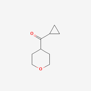 molecular formula C9H14O2 B2526585 4-Cyclopropanecarbonyloxane CAS No. 1340079-14-2