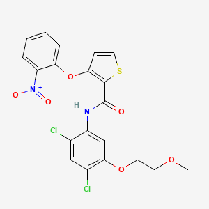 N-[2,4-dichloro-5-(2-methoxyethoxy)phenyl]-3-(2-nitrophenoxy)thiophene-2-carboxamide