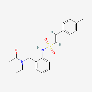 molecular formula C20H24N2O3S B2526605 N-ethyl-N-[[2-[[(E)-2-(4-methylphenyl)ethenyl]sulfonylamino]phenyl]methyl]acetamide CAS No. 1223875-69-1