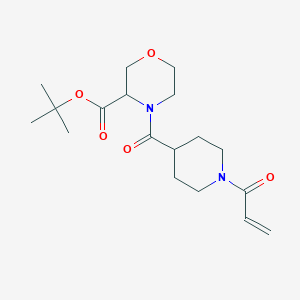 Tert-butyl 4-(1-prop-2-enoylpiperidine-4-carbonyl)morpholine-3-carboxylate