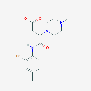 molecular formula C17H24BrN3O3 B2526608 Methyl 4-((2-bromo-4-methylphenyl)amino)-3-(4-methylpiperazin-1-yl)-4-oxobutanoate CAS No. 887847-98-5