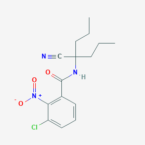 molecular formula C15H18ClN3O3 B2526616 3-Chloro-N-(4-cyanoheptan-4-yl)-2-nitrobenzamide CAS No. 1645386-32-8