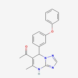 1-(5-Methyl-7-(3-phenoxyphenyl)-4,7-dihydro-[1,2,4]triazolo[1,5-a]pyrimidin-6-yl)ethanone