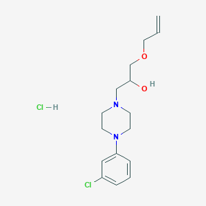 molecular formula C16H24Cl2N2O2 B2526619 1-(烯丙氧基)-3-(4-(3-氯苯基)哌嗪-1-基)丙烷-2-醇盐酸盐 CAS No. 1185468-78-3