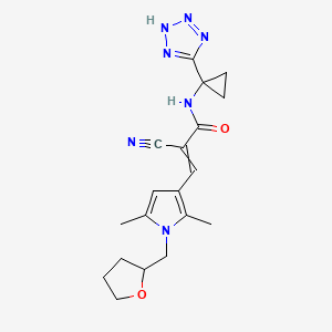 2-cyano-3-{2,5-dimethyl-1-[(oxolan-2-yl)methyl]-1H-pyrrol-3-yl}-N-[1-(1H-1,2,3,4-tetrazol-5-yl)cyclopropyl]prop-2-enamide
