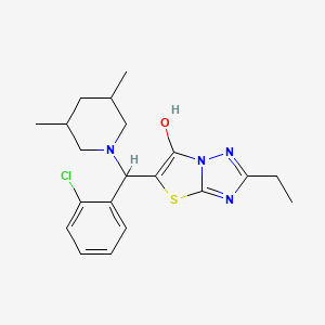 5-((2-Chlorophenyl)(3,5-dimethylpiperidin-1-yl)methyl)-2-ethylthiazolo[3,2-b][1,2,4]triazol-6-ol