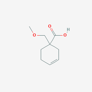 molecular formula C9H14O3 B2526642 1-(Methoxymethyl)cyclohex-3-ene-1-carboxylic acid CAS No. 1934407-34-7