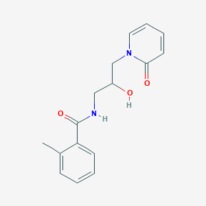 molecular formula C16H18N2O3 B2526651 N-[2-hydroxy-3-(2-oxo-1,2-dihydropyridin-1-yl)propyl]-2-methylbenzamide CAS No. 1797726-91-0