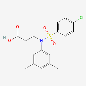 molecular formula C17H18ClNO4S B2526661 3-[N-(3,5-dimethylphenyl)4-chlorobenzenesulfonamido]propanoic acid CAS No. 565179-43-3