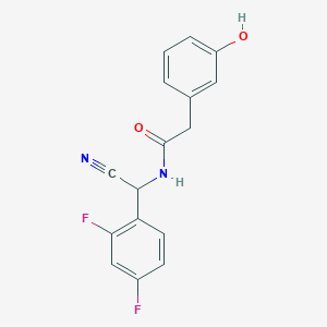 molecular formula C16H12F2N2O2 B2526664 N-[cyano(2,4-difluorophenyl)methyl]-2-(3-hydroxyphenyl)acetamide CAS No. 1797616-29-5