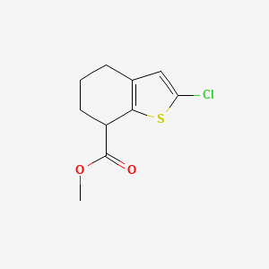 molecular formula C10H11ClO2S B2526666 Methyl 2-chloro-4,5,6,7-tetrahydro-1-benzothiophene-7-carboxylate CAS No. 2116858-88-7