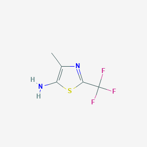 molecular formula C5H5F3N2S B2526675 4-甲基-2-(三氟甲基)-1,3-噻唑-5-胺 CAS No. 1781753-01-2