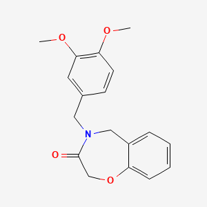 molecular formula C18H19NO4 B2526683 4-(3,4-dimethoxybenzyl)-4,5-dihydro-1,4-benzoxazepin-3(2H)-one CAS No. 1357778-68-7