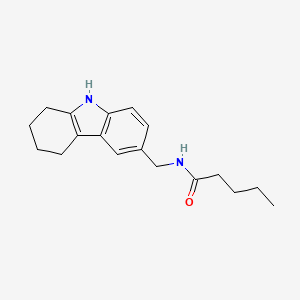 molecular formula C18H24N2O B2526699 N-((2,3,4,9-tetrahydro-1H-carbazol-6-yl)methyl)pentanamide CAS No. 852137-98-5