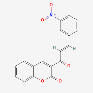 molecular formula C18H11NO5 B2526717 (E)-3-(3-(3-nitrophenyl)acryloyl)-2H-chromen-2-one CAS No. 140399-54-8