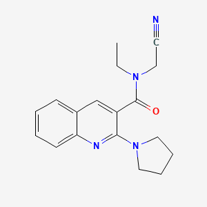 molecular formula C18H20N4O B2526726 N-(cyanomethyl)-N-ethyl-2-(pyrrolidin-1-yl)quinoline-3-carboxamide CAS No. 1808787-26-9