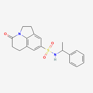 4-oxo-N-(1-phenylethyl)-2,4,5,6-tetrahydro-1H-pyrrolo[3,2,1-ij]quinoline-8-sulfonamide
