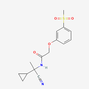 molecular formula C15H18N2O4S B2526730 N-(1-cyano-1-cyclopropylethyl)-2-(3-methanesulfonylphenoxy)acetamide CAS No. 1280989-22-1